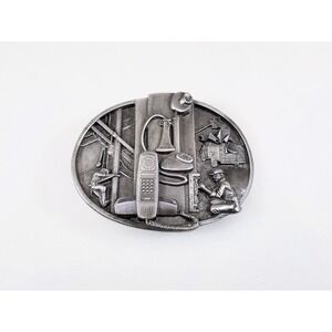 Vintage 1988 Siskiyou Belt Buckle American Communications Industry Telephone